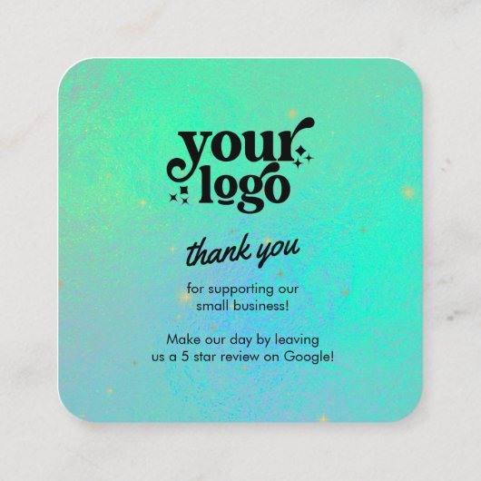 Google Reviewen QR Code Modern Logo Business Revie Informatiekaartje (Achterkant)