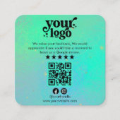 Google Reviewen QR Code Modern Logo Business Revie Informatiekaartje (Voorkant)