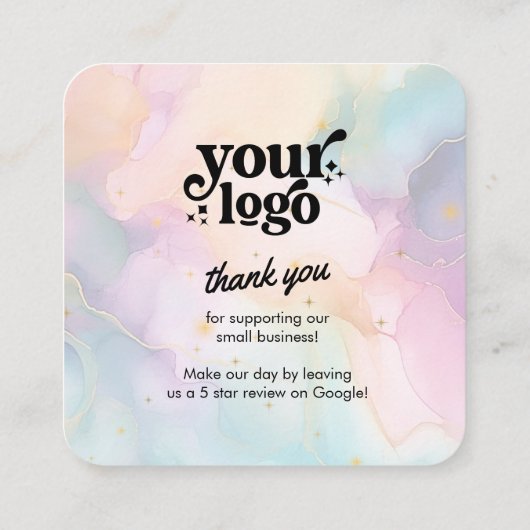 Google Reviewen QR Code Modern Logo Business Revie Informatiekaartje (Achterkant)