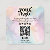 Google Reviewen QR Code Modern Logo Business Revie Informatiekaartje (Voorkant)