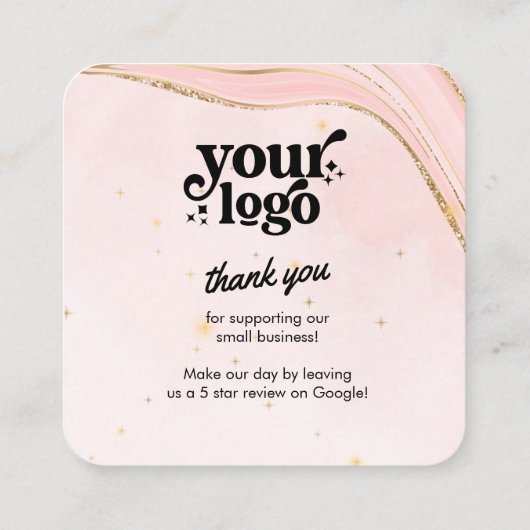 Google Reviewen QR Code Modern Logo Business Revie Informatiekaartje (Achterkant)