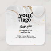 Google Reviewen QR Code Modern Logo Business Revie Informatiekaartje (Achterkant)