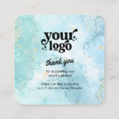 Google Reviewen QR Code Modern Logo Business Revie Informatiekaartje (Achterkant)