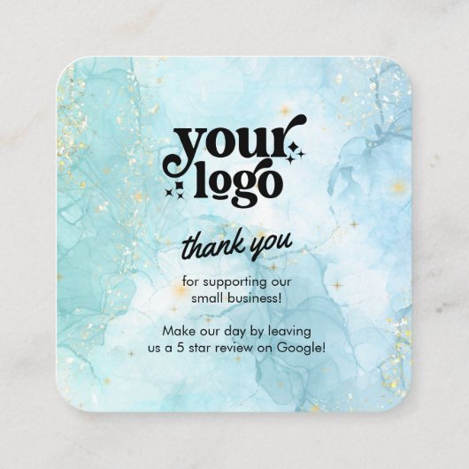 Google Reviewen QR Code Modern Logo Business Revie Informatiekaartje (Achterkant)