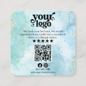 Google Reviewen QR Code Modern Logo Business Revie Informatiekaartje (Voorkant)