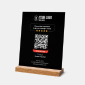 Google Reviewen QR Code Rate Mijn Bedrijf 5 Sterre Acryl Bord (Hoek)