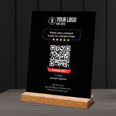 Google Reviewen QR Code Rate Mijn Bedrijf 5 Sterre Acryl Bord