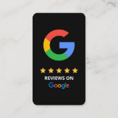 Google Reviewen QR Code Rate Mijn Bedrijf 5 Sterre Visitekaartje (Achterkant)