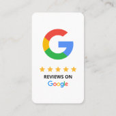 Google Reviewen QR Code Rate Mijn Bedrijf 5 Sterre Visitekaartje (Achterkant)