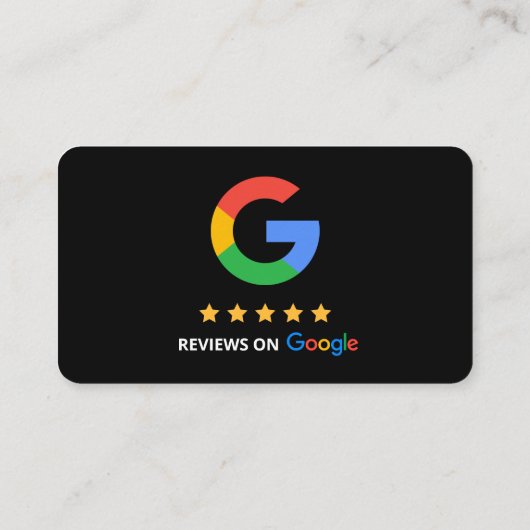Google Reviewen QR Code Rate Mijn Bedrijf 5 Sterre Visitekaartje (Achterkant)