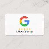 Google Reviewen QR Code Rate Mijn Bedrijf 5 Sterre Visitekaartje (Achterkant)