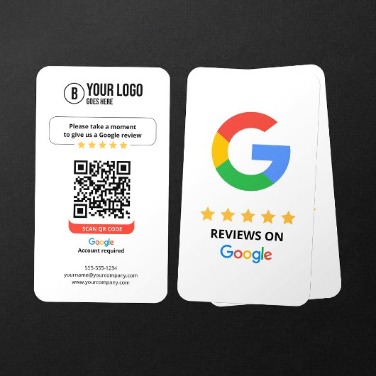 Google Reviewen QR Code Rate Mijn Bedrijf 5 Sterre Visitekaartje