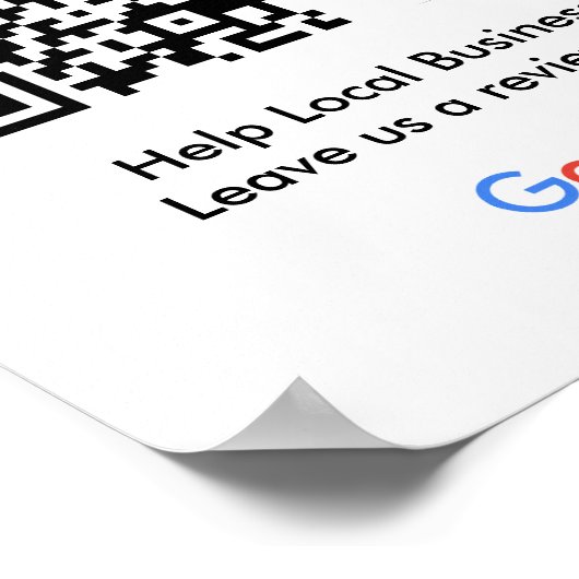 Google-Reviewen | QR-code zakelijke feedback Poster (Hoek)