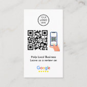 Google-Reviewen | QR-code zakelijke feedback Visitekaartje (Voorkant)
