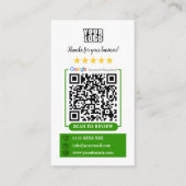 Google-Reviewen Visitekaartje (Voorkant)