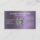 Google-Reviewen Visitekaartje (Achterkant)