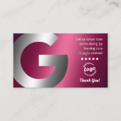 Google Reviewen & Waarderingen Visitekaartje (Voorkant)