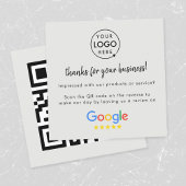 Google-Reviewen | Zakelijke Review - Grijze QR-cod Vierkante Visitekaartje