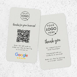 Google-Reviewen | Zakelijke Review - Grijze QR-cod Visitekaartje