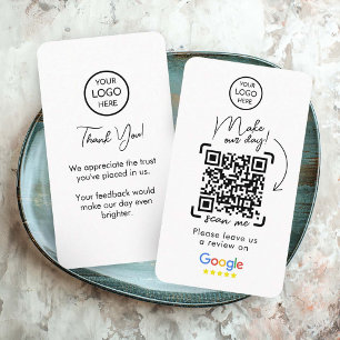 Google-Reviewen Zakelijke Review QR-code Busi Visitekaartje