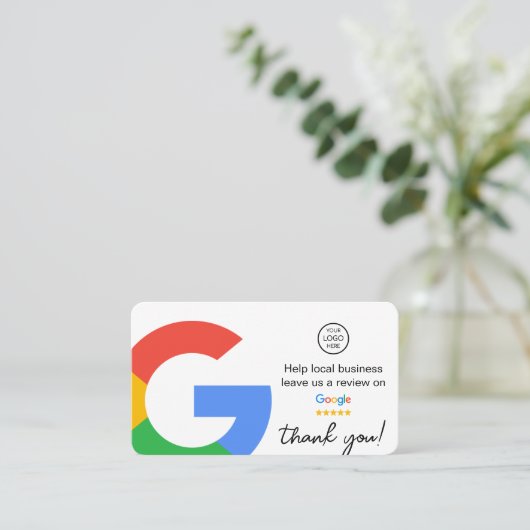 Google-Reviewen | Zakelijke Review | QR-code Visitekaartje (Staand voorkant)