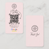 Google-Reviewen | Zakelijke Review | QR-code Visitekaartje (Voorkant / Achterkant)