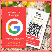 Google-Reviewen | Zakelijke Review US Rode QR-code Visitekaartje