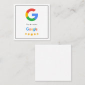 Google-Reviewen | Zakelijke Review Vierkante Visitekaartje (Voorkant / Achterkant)