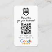 Google-Reviewen | Zakelijke Review - Witte QR-code Visitekaartje (Achterkant)