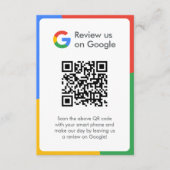 Google Reviews Bijlagekaart | QR-code invoeging Informatiekaartje (Voorkant)