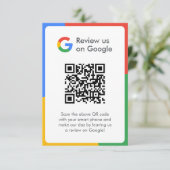 Google Reviews Bijlagekaart | QR-code invoeging Informatiekaartje (Staand voorkant)
