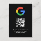 Google Reviews Bijlagekaart | QR-code invoeging Informatiekaartje (Voorkant)