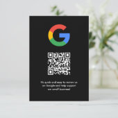 Google Reviews Bijlagekaart | QR-code invoeging Informatiekaartje (Staand voorkant)