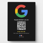 Google Reviews Easel Sign | QR Code Display Plaque Fotoplaat (voorkant)