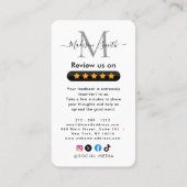 Google Reviews Met Bedankt En QR Code Visitekaartje (Achterkant)