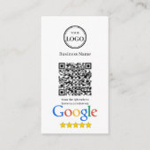 Google Reviews Met QR-code En Bedrijfslogo Informatiekaartje (Voorkant)