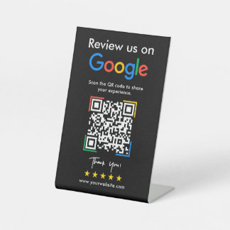 Google Reviews Promotionele Zakelijke QR-code Reclamebord Met Voetstuk