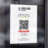 Google Reviews QR-code Beoordeel mijn bedrijf 5 st Raamsticker