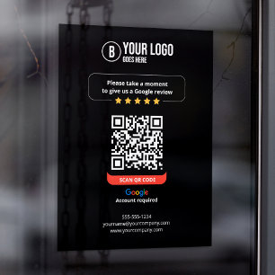 Google Reviews QR-code Beoordeel Mijn Bedrijf 5 st Raamsticker