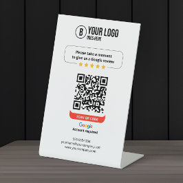 Google Reviews QR-code Beoordeel Mijn Bedrijf 5 st Reclamebord Met Voetstuk