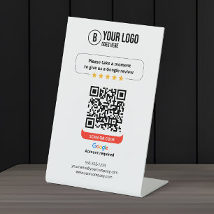 Google Reviews QR-code Beoordeel Mijn Bedrijf 5 st Reclamebord Met Voetstuk