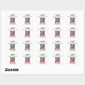 Google Reviews QR-code Beoordeel Mijn Bedrijf 5 st Vierkante Sticker (Vel)
