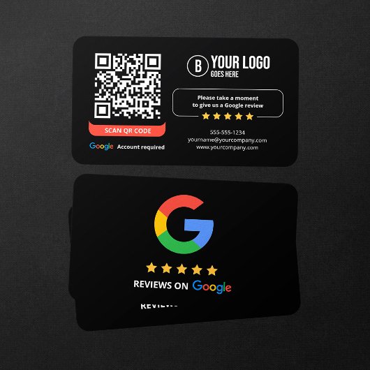 Google Reviews QR-code Beoordeel Mijn Bedrijf 5 st Visitekaartje