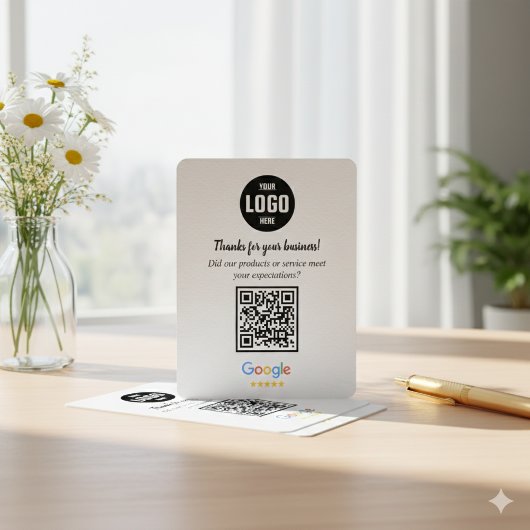Google Reviews QR Code Business Enclosure Card Informatiekaartje