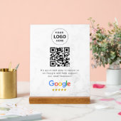 Google reviews qr code tabletop sign acryl bord (Huwelijk)