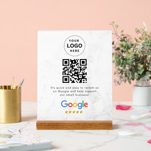 Google reviews qr code tabletop sign acryl bord (Huwelijk)
