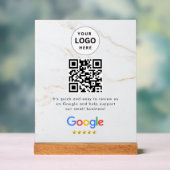 Google reviews qr-code tafelbord sign acryl bord (Neutraal)