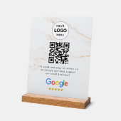 Google reviews qr-code tafelbord sign acryl bord (Hoek)