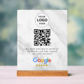 Google reviews qr-code tafelbord sign acryl bord (Neutraal)