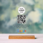 Google reviews qr-code tafelbord sign acryl bord (Neutraal)